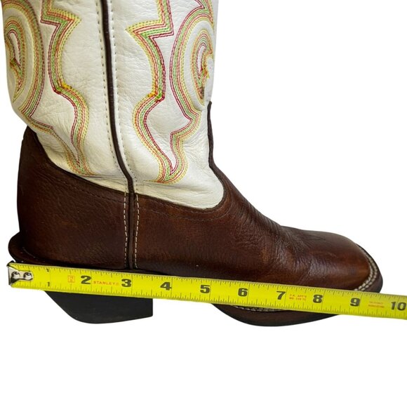 Tony Lama Mustang Buckaroo Wmns 7B Leather Cowgirl Boots RR2007L Square Toe - Picture 6 of 14